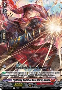 Lightning Bullet of Dust Storm, Sadiid - D-BT08: Minerva Rising - Cardfight Vanguard card