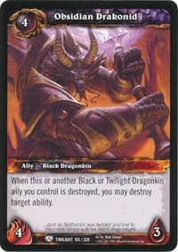 Obsidian Drakonid - Twilight of the Dragons - WoW card