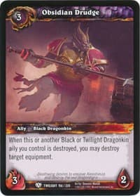 Obsidian Drudge - Twilight of the Dragons - WoW card