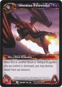 Obsidian Pyrewing - Twilight of the Dragons - WoW card