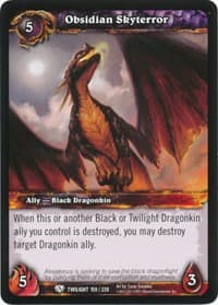 Obsidian Skyterror - Twilight of the Dragons - WoW card