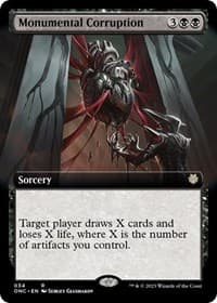 Monumental Corruption (Extended Art) - Commander: Phyrexia: All Will Be One - Magic: The Gathering card