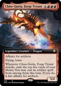Chiss-Goria, Forge Tyrant (Extended Art) - Commander: Phyrexia: All Will Be One - Magic: The Gathering card