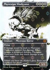 Phyrexian Vindicator (Showcase) (Step-and-Compleat Foil) - Phyrexia: All Will Be One - Magic: The Gathering card