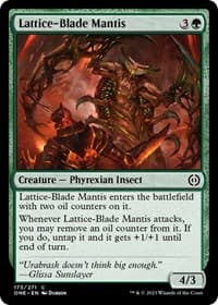 Lattice-Blade Mantis - Phyrexia: All Will Be One - Magic: The Gathering card