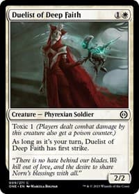 Duelist of Deep Faith - Phyrexia: All Will Be One - Magic: The Gathering card