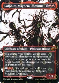 Solphim, Mayhem Dominus (Showcase) (Step-and-Compleat Foil) - Phyrexia: All Will Be One - Magic: The Gathering card