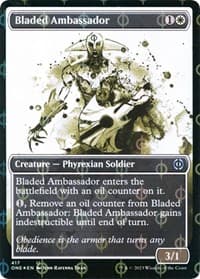 Bladed Ambassador (Showcase) (Step-and-Compleat Foil) - Phyrexia: All Will Be One - Magic: The Gathering card