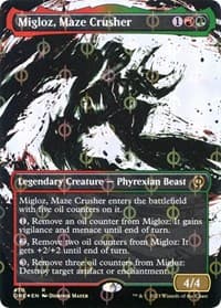 Migloz, Maze Crusher (Showcase) (Step-and-Compleat Foil) - Phyrexia: All Will Be One - Magic: The Gathering card