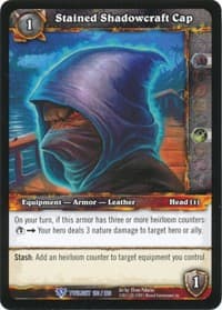 Stained Shadowcraft Cap - Twilight of the Dragons - WoW card