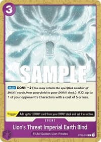 Lion's Threat Imperial Earth Bind - ST-05: Starter Deck 5 Film Edition - One Piece Card Game card