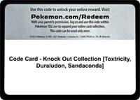 Code Card - Knock Out Collection [Toxtricity, Duraludon, Sandaconda] - Miscellaneous Cards & Products - Pokemon card
