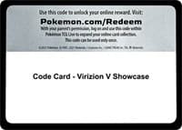 Code Card - Virizion V Showcase - Miscellaneous Cards & Products - Pokemon card