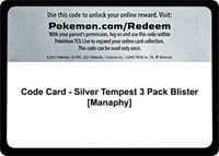 Code Card - Silver Tempest 3 Pack Blister [Manaphy] - SWSH12: Silver Tempest - Pokemon card