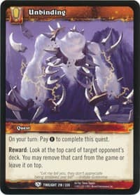 Unbinding - Twilight of the Dragons - WoW card
