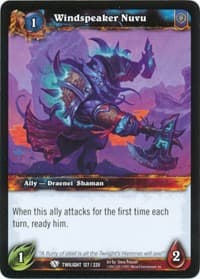 Windspeaker Nuvu - Twilight of the Dragons - WoW card