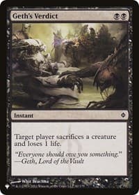 Geth's Verdict - The List Reprints - Magic: The Gathering card