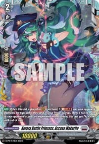 Aurora Battle Princess, Accuse Makarite (Frame Rare) - D Promo Cards - Cardfight Vanguard card
