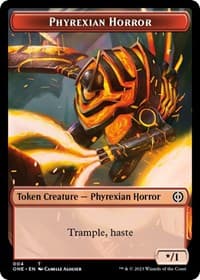 Phyrexian Horror Token (004) - Phyrexia: All Will Be One - Magic: The Gathering card