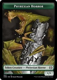 Phyrexian Horror Token (007) - Phyrexia: All Will Be One - Magic: The Gathering card