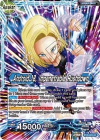 Android 18 // Android 18, Impenetrable Rushdown - Power Absorbed - Dragon Ball Super: Masters card
