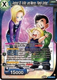 Android 18, Krillin, and Maron, Family United - Power Absorbed - Dragon Ball Super: Masters card