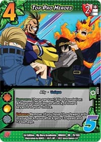 Top Pro Heroes - UniVersus: My Hero Academia: League of Villains - UniVersus card