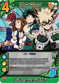 Young Heroes - UniVersus: My Hero Academia: League of Villains - UniVersus card