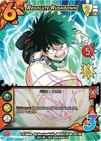 Resolute Rushdown (XR) - UniVersus: My Hero Academia: League of Villains - UniVersus card