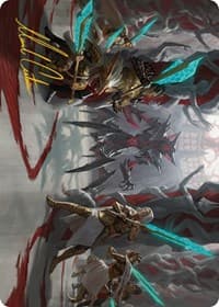 Goldwardens' Gambit Art Card (Gold-Stamped Signature) - Art Series: Phyrexia: All Will Be One - Magic: The Gathering card