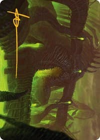 The Dross Pits Art Card (Gold-Stamped Signature) - Art Series: Phyrexia: All Will Be One - Magic: The Gathering card