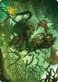 Skyscythe Engulfer Art Card (Gold-Stamped Signature) - Art Series: Phyrexia: All Will Be One - Magic: The Gathering card