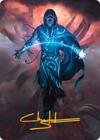 Jace, the Perfected Mind Art Card (15/81) (Gold-Stamped Signature) - Art Series: Phyrexia: All Will Be One - Magic: The Gathering card