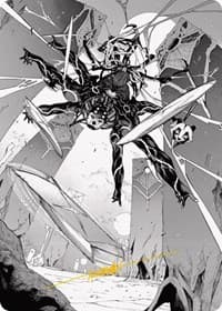 Kaito, Dancing Shadow Art Card (78/81) (Gold-Stamped Signature) - Art Series: Phyrexia: All Will Be One - Magic: The Gathering card
