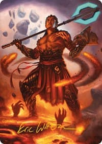 Koth, Fire of Resistance Art Card (Gold-Stamped Signature) - Art Series: Phyrexia: All Will Be One - Magic: The Gathering card