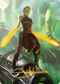 Nahiri, the Unforgiving Art Card (51/81) (Gold-Stamped Signature) - Art Series: Phyrexia: All Will Be One - Magic: The Gathering card