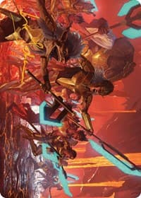 Roar of Resistance Art Card (Gold-Stamped Signature) - Art Series: Phyrexia: All Will Be One - Magic: The Gathering card