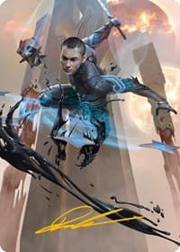 Kaito, Dancing Shadow Art Card (48/81) (Gold-Stamped Signature) - Art Series: Phyrexia: All Will Be One - Magic: The Gathering card