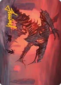 Red Sun's Twilight Art Card (Gold-Stamped Signature) - Art Series: Phyrexia: All Will Be One - Magic: The Gathering card