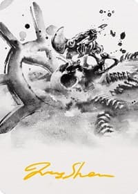 Myr Convert Art Card (Gold-Stamped Signature) - Art Series: Phyrexia: All Will Be One - Magic: The Gathering card