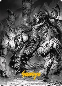 Vraska, Betrayal's Sting Art Card (Gold-Stamped Signature) - Art Series: Phyrexia: All Will Be One - Magic: The Gathering card