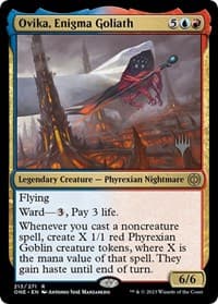 Ovika, Enigma Goliath - Promo Pack: Phyrexia: All Will Be One - Magic: The Gathering card