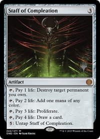 Staff of Compleation - Promo Pack: Phyrexia: All Will Be One - Magic: The Gathering card