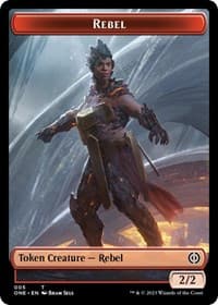 Rebel // Drone Double-Sided Token - Phyrexia: All Will Be One - Magic: The Gathering card