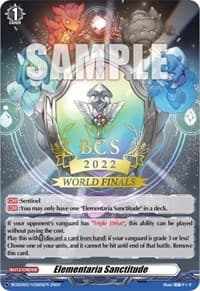 Elementaria Sanctitude (World Finals 2022) - Bushiroad Event Cards - Cardfight Vanguard card