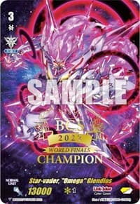 Star-vader, "Omega" Glendios (World Finals Champion 2022) - Bushiroad Event Cards - Cardfight Vanguard card