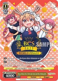 Busy Daily Life, Tohru & Iruru & Miss Kobayashi (World Finals 2022) - Miss Kobayashi's Dragon Maid - Weiss Schwarz card