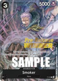 Smoker (Pre-Release) [Winner] - One Piece Promotion Cards - One Piece Card Game card