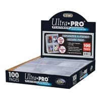 Platinum Series 4-Pocket Secure Pages for Toploaders (100-Pack) - Ultra Pro Protective Pages - Protective Pages card