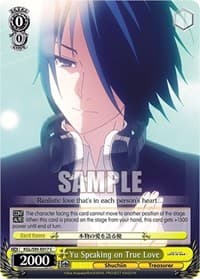 Yu Speaking on True Love - Kaguya-Sama: Love is War? - Weiss Schwarz card